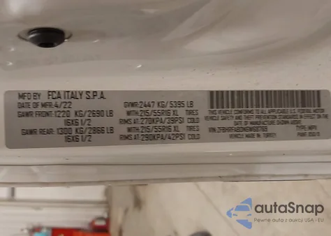 2022 Ram Promaster City Cargo Van из США, поврежденный, VIN ZFBHRFAB0N6W68769